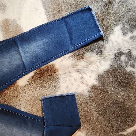 🎁Fresh Groove Acid Wash Raw Edge Ankle Pants - sz 33 - Picture 3 of 7